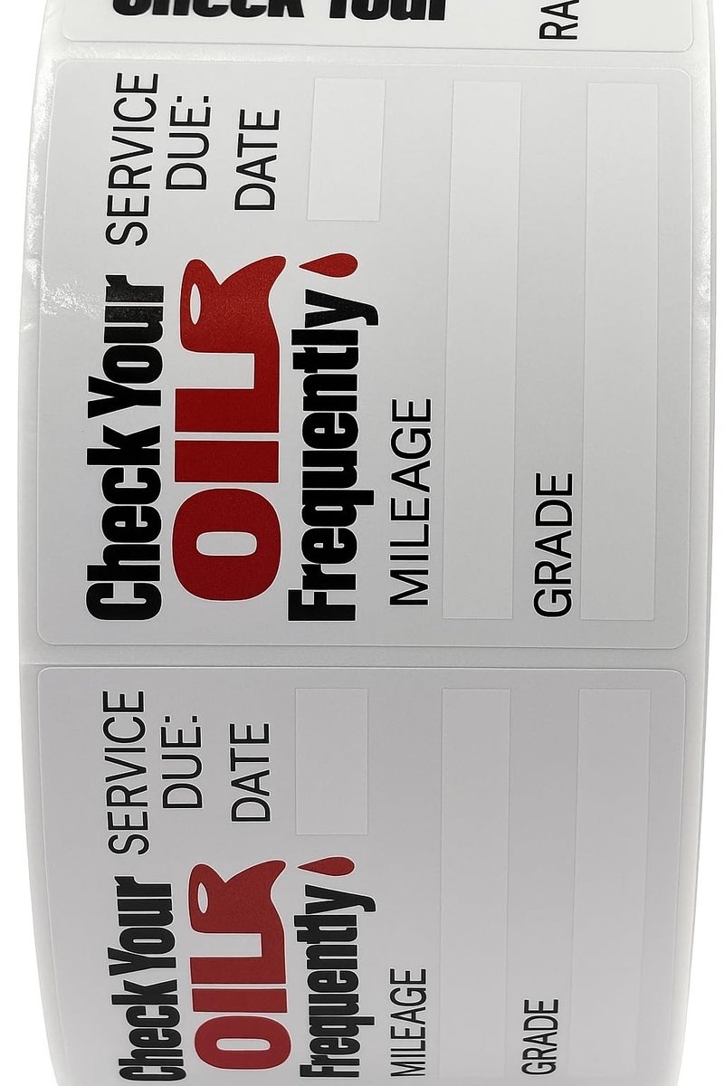 C-Horse Oil Change Stickers for Windshield  600 Auto Service Reminder Labels (1 Roll  2""x1.8"") for Next Oil Change Date & Mileage with Strong Adhesive - Image 3